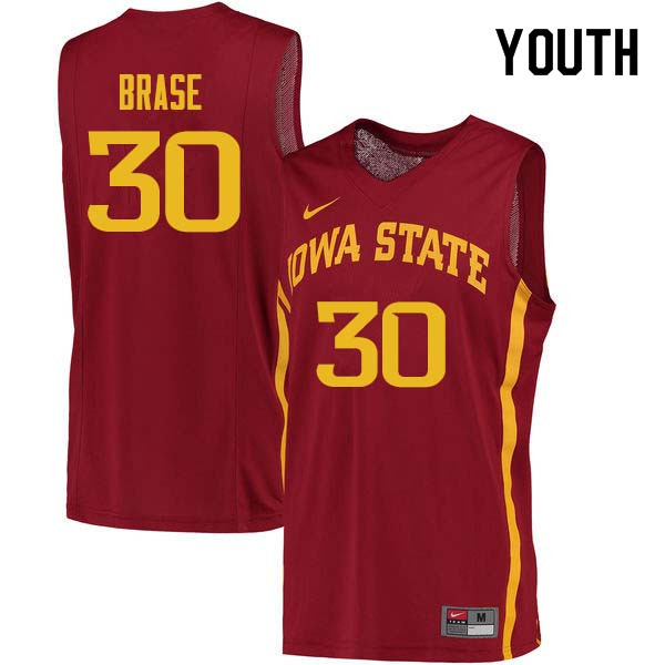 Youth #30 Hans Brase Iowa State Cyclones College Basketball Jerseys Sale-Cardinal